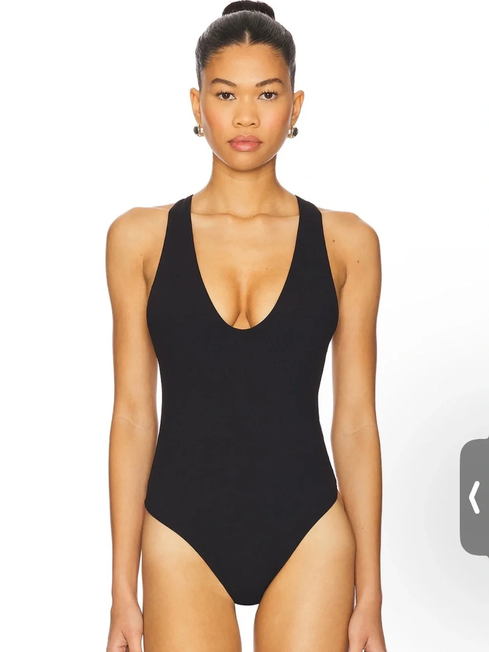 Free People Black Strappy Open-Back Bodysuit